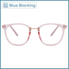 Cargar imagen en el visor de la galería, Jolie -transparent rose- Blue Blocking - Fitters Eyewear
